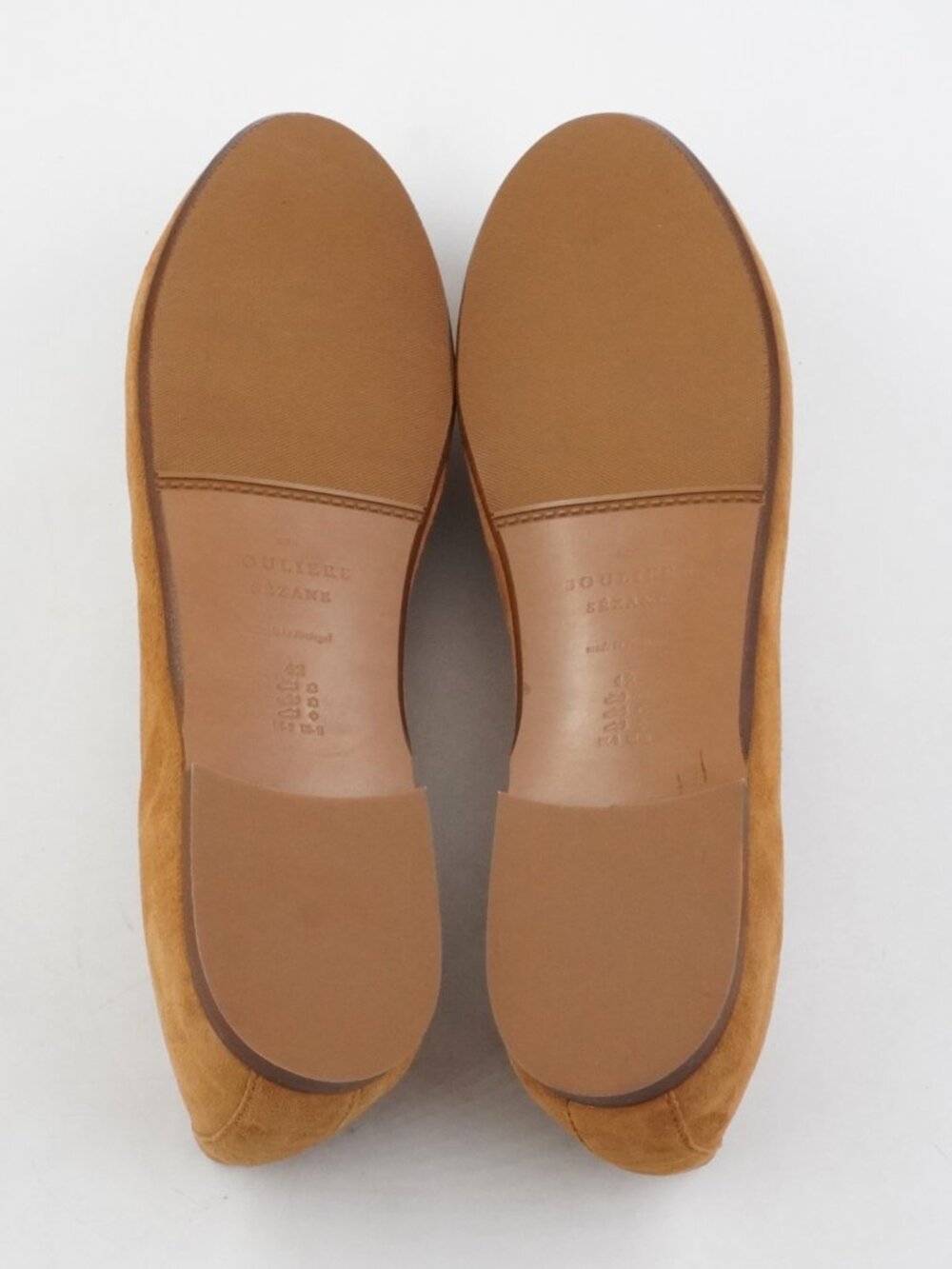 Sezane Agathe Low Ballerinas Ballet Flats in Hazelnut Suede Leather - US Size 11 - Picture 6 of 12